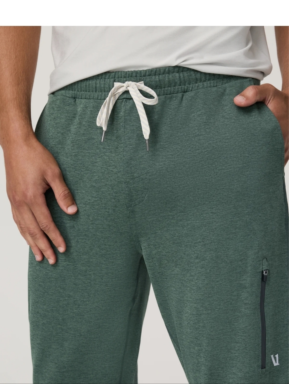 NEW! Vuori Sunday Performance Jogger Pants Agate Green Heather Mens Size Large